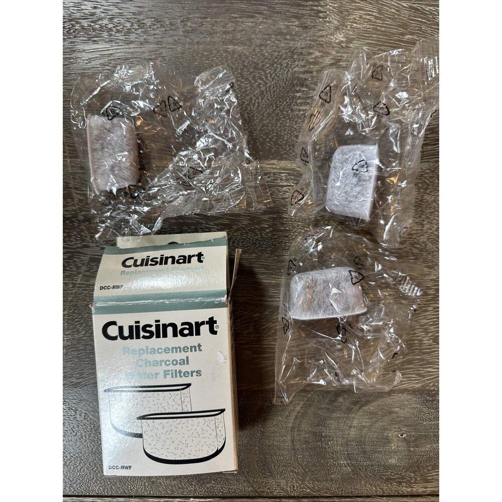 Genuine Cuisinart Replacement Charcoal Water Filters~ 3 Total Filters DCC-RWF